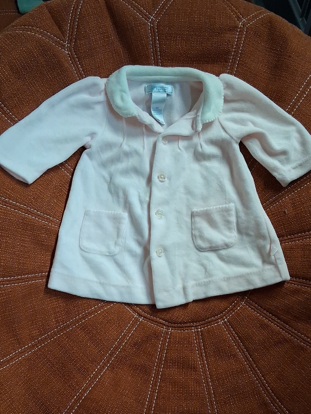 American Living Baby Pink Peter Pan Collar Pea Coat